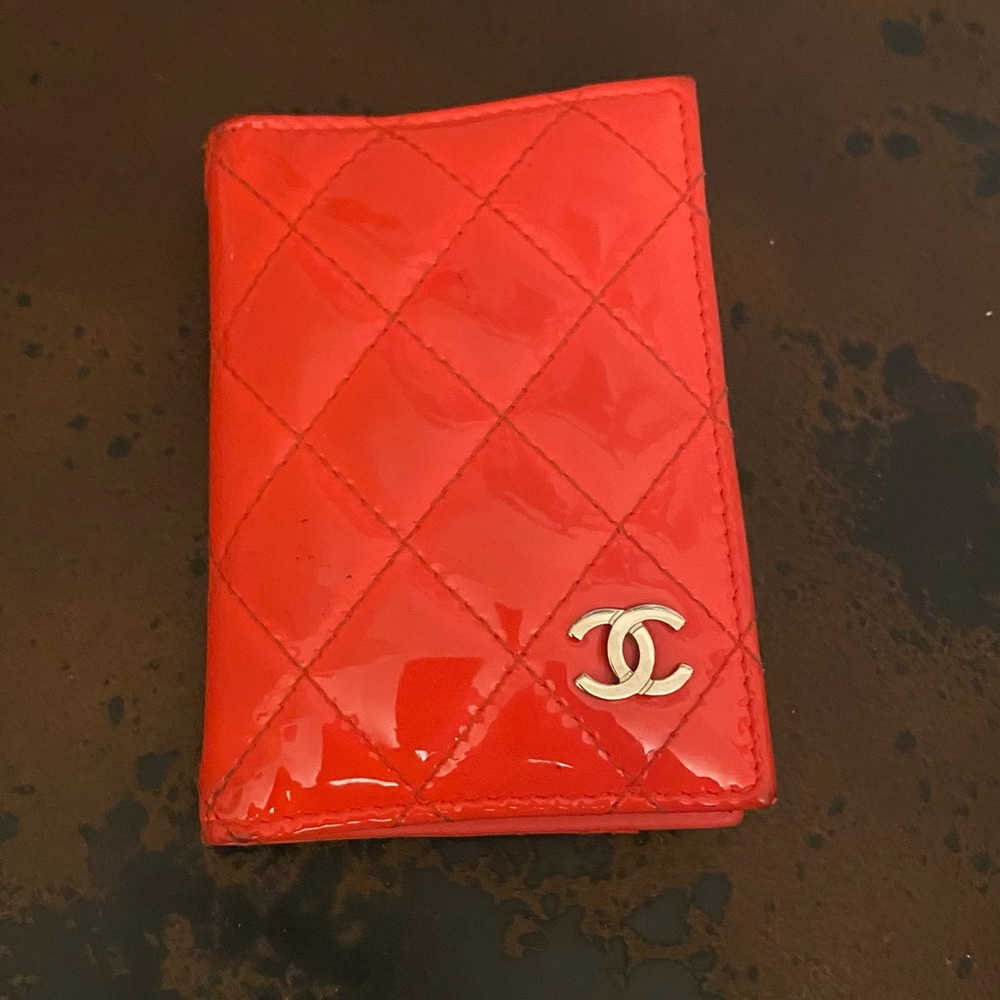 Chanel Patent Leather Classic Card Holder Wallet